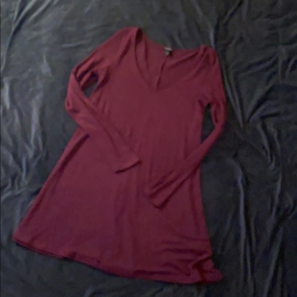 Maroon knit dress from express
